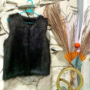 Smokey Gray Faux Fur Vest from Forever 21